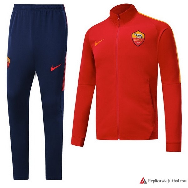 Chandal AS Roma 2017-2018 Rojo Azul Marino